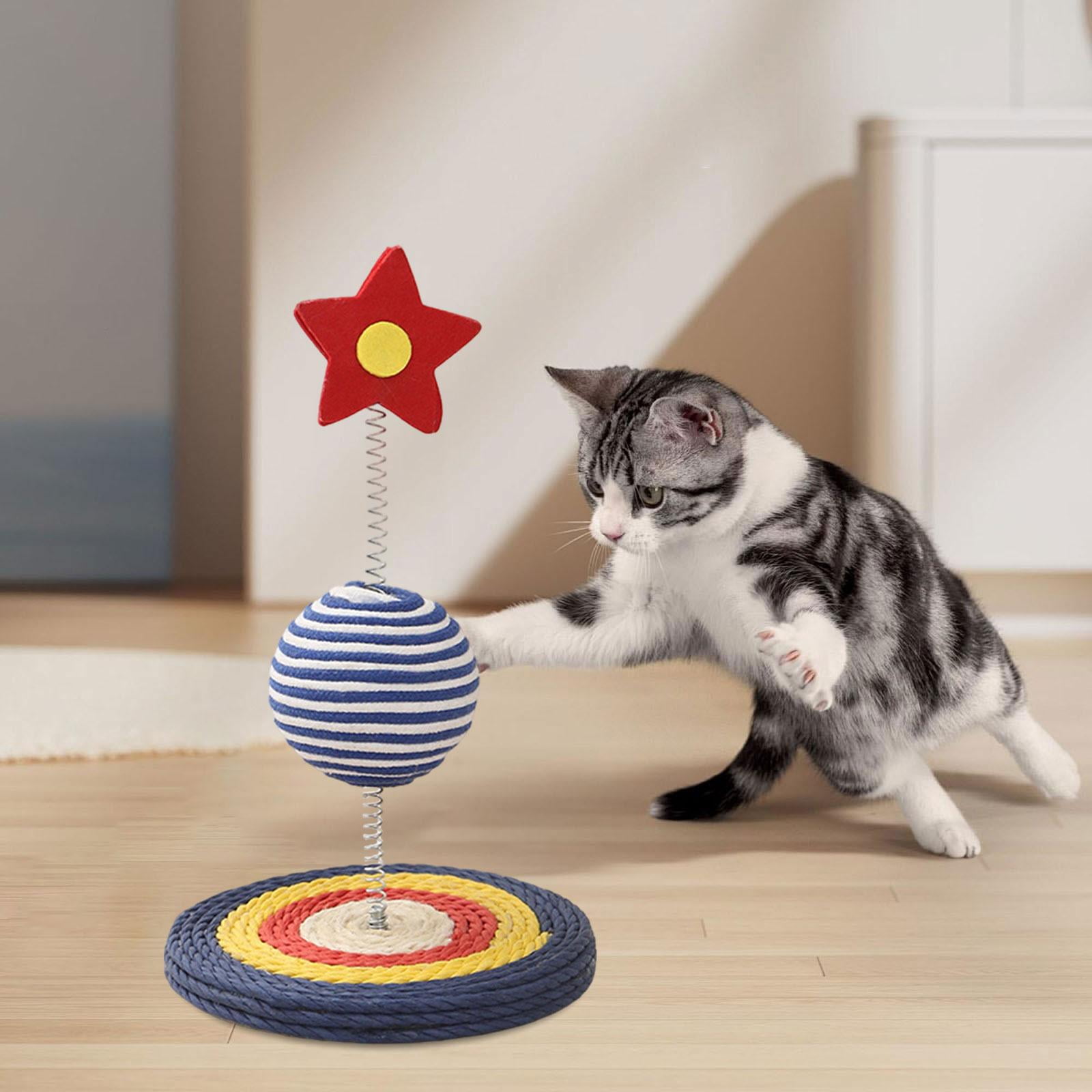 Bvdfgk Sisal Cat Scratcher Furniture Protection Gift Unique Shape Decorative Interactive Exercise Paws Toys Scratching Post