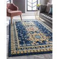 thumbnail image 2 of Unique Loom Taftan Collection Geometric Tribal Area Rug, 5 x 8 Feet, Navy Blue/Gold, 2 of 2