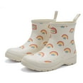 thumbnail image 2 of Hunter Women's Play Mini Rainbow Print Short Rain Boots, Shaded White,5 M US, 2 of 7