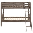 thumbnail image 3 of Flynn Wood Twin Over Twin Bunk Bed Weathered Brown, 3 of 8