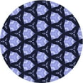 thumbnail image 1 of Ahgly Company Indoor Round Patterned Night Blue Area Rugs, 4' Round, 1 of 6