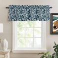 thumbnail image 2 of Navy Blue Spring Floral Rod Pocket Curtain Valance, Farmhouse Flowers Elegant Pastoral Farmhouse Window Valance for Living Room, Bedroom, Kitchen 42"W x 18"L, 2 of 9