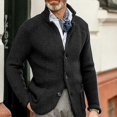 thumbnail image 1 of Suéter de moda europea y americana, suéter de punto de color sólido de manga larga informal para hombre, ropa de abrigo para hombre, 1 of 6