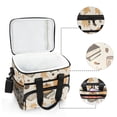 thumbnail image 6 of FORMRS Insulated Cooler Bag 24 Cans Capacity Soft Leakproof Lunch Box with Side Pockets, Beige Fall Books, 6 of 7