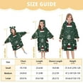 thumbnail image 4 of FORMRS Wearable Blanket Hoodie with Sleeves for Kids Cozy Flannel Sweatshirt, Christmas Santa Hats, 4 of 7