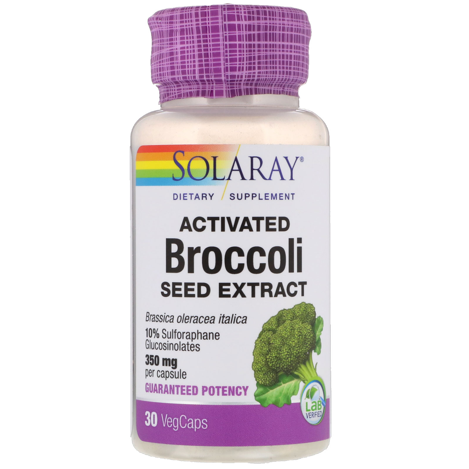 Solaray Activated Broccoli Seed Extract 350 mg 10 Sulforaphane