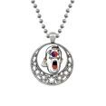 thumbnail image 1 of Corea bandera maquillaje facial máscara gritando Cap Collares Colgante Retro Moon Stars Jewelry Unbranded M, 1 of 3