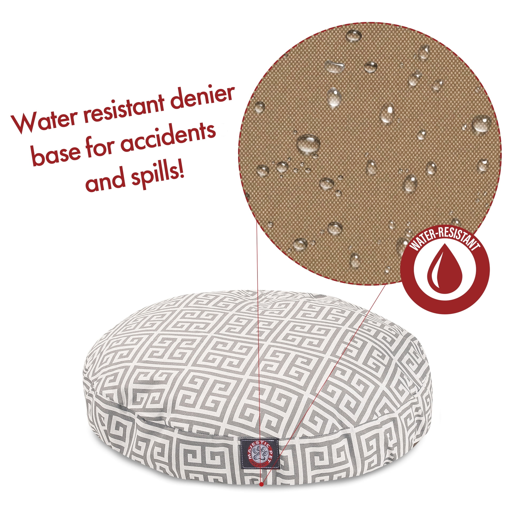 Majestic Pet | Towers Round Pet Bed For Dogs, Removable Cover, Grey, Large