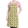 thumbnail image 5 of White Sunflower Pattern Apron-Garden Aprons for Women with Pockets-Cotton Linen Waterproof Kitchen Cooking Gardening Aprons Adjustable for Kitchen,Cooking,BBQ and Salon 33x27 Inch, 5 of 7