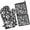 Black Paw, variant on Blue Dog Paw Footprint Kitchen Oven Mitt and Pot Holder Sets 2 Pcs for Baking, Cooking and Grilling, Heat Resistant Up To 392 °F