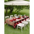 thumbnail image 3 of Outdoor Tablecloth with Umbrella Hole and Zipper, Red Truck Christmas Rectangle Table Cloth 52x70 Inch Waterproof Tablecloth, Red Black Plaid Xmas Tree Vintage Picnic Table Cover for Patio Camping, 3 of 7