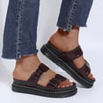 thumbnail image 3 of 2024 nuevas zapatillas de mujer, zapatos de cuero de verano, plataforma, punta abierta, hebilla, zapatillas de plataforma para mujer, negras, blancas, zapatillas para mujer, 3 of 5