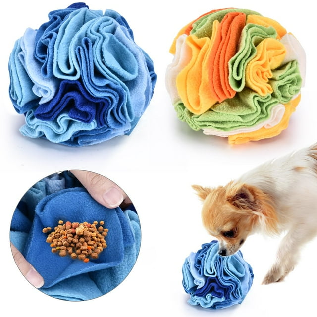 CHOK 2 Packs Pet Snuffle Ball for Dogs 5.9”Interactive Snuffle Ball Toys Dog Foraging Mat Pet Snuffle Ball Toys Dog Treat Ball Stimulating Puzzle Toys for Training Relieve Eating
