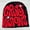 Black and Red, variant on Street Knitted Hat Autumn Winter Unisex Jacquard Letter Warm Trendy Hip Hop Yarn Pullover Beanie Trendy