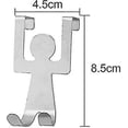 thumbnail image 2 of Gancho de metal para puerta de armario (plateado, 2 unidades), 2 of 5