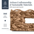 thumbnail image 4 of Best Choice Products 9x12 Scalloped Shelf Baskets, Woven Storage Bins, 4 Pack - Chestnut, 4 of 8