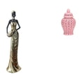 thumbnail image 1 of Figura de escritorio,Artesanía de escritorio con figuras africanas coleccionables,Tarro de cerámica para jengibre,Jarrón de cerámica con jengibre y arreglo floral,Jarrón decorativo de, 1 of 8