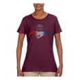 thumbnail image 2 of Wild Bobby, Classic Ford Mustang Car Logo, Cars and Trucks, Womens Graphic T-Shirt, Maroon, X-Large, 2 of 3