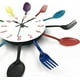 thumbnail image 3 of Reloj de pared de cocina, 3D, extraíble, moderno, creativo, cubertería, cuchara de cocina, tenedor, reloj de pared, espejo, calcomanía de pared, pegatina de pared, habitación, decoración del hogar Fokelyi WRQX-451-2, 3 of 8