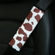 thumbnail image 3 of Protector de hombro para cinturón de seguridad de coche de tela con estampado de vaca, 3 of 5