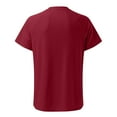 thumbnail image 6 of Edvintorg Tracksuits for Men Set Men's Fashion Movement Leisure Solid Splicing Short Sleeve Round Neck Coat Elastic Waist Shorts Suit Wine S, 6 of 6