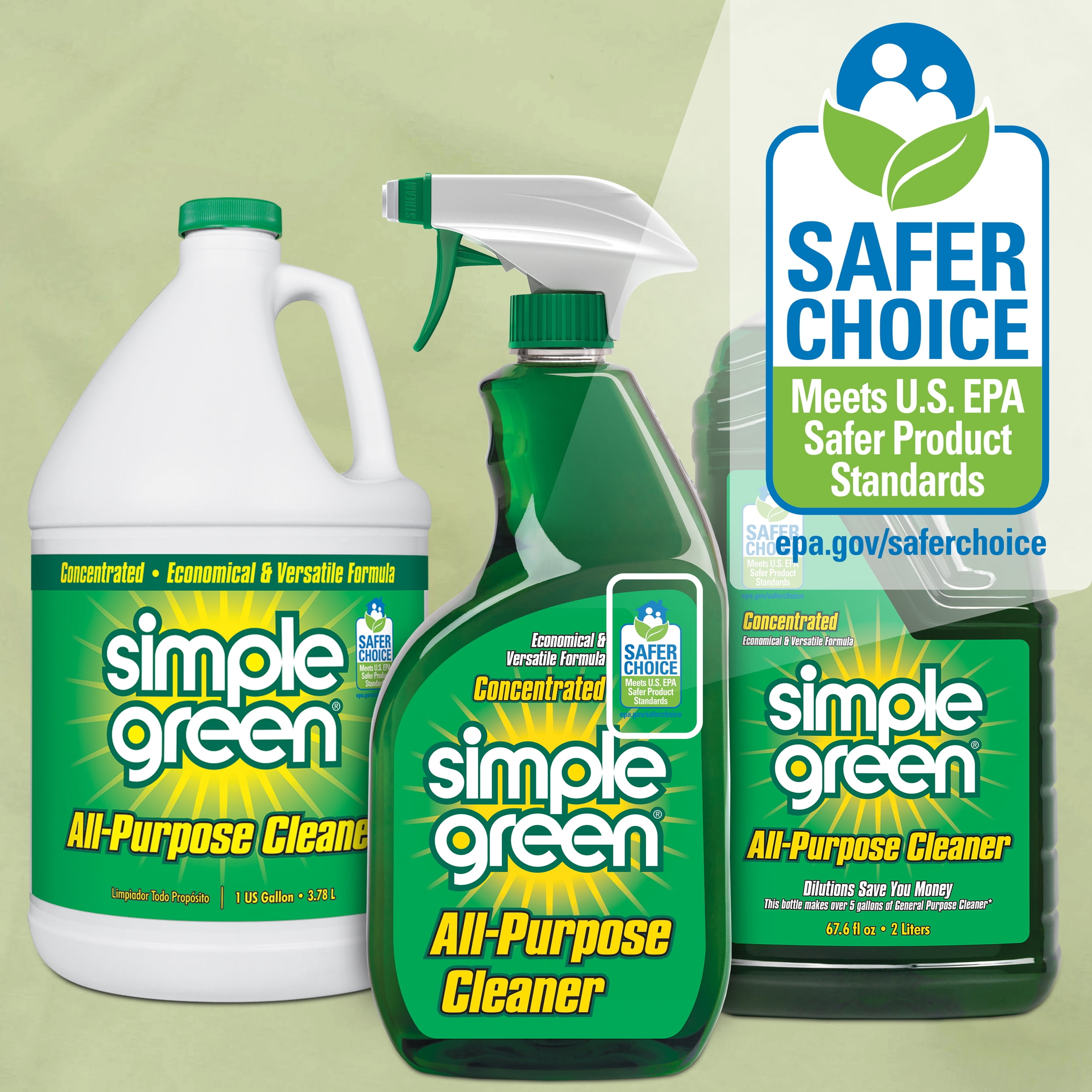  Simple Green 13014 67 All Purpose Cleaner, Green, 67.6 Fl Oz, 1  Count : Health & Household