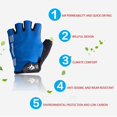 thumbnail image 2 of Gants Demi-Doigts Antidérapants avec Support de Poignet Rembourré Fitness Sho, 2 of 5