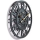 thumbnail image 4 of Reloj de pared exterior impermeable de 12 pulgadas, estilo analógico, construcción robusta de poliresina, se adapta a estilo rústico, funciona con pilas, fácil de colgar, 4 of 5