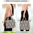 thumbnail image 4 of FORMRS Womens Corduroy Tote Bag Crossbody Shoulder Purse Handbag with Detachable Strap, Gray Cartoon Ghost, 4 of 6