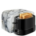thumbnail image 7 of ZUXONGSY Marble Print Toaster Cover 2 Slice Kitchen Small Appliance Cover with Hook White Dust and Fingerprint Protection Wide Slot Bread Maker Cover for Women Gift, 7 of 7