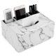 thumbnail image 1 of Caja de pañuelos de cuero de PU, caja de pañuelos rectangular para el hogar y la oficina con caja de almacenamiento remota, elegante y con estilo, servilletero para el escritorio del hogar,, 1 of 5