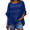 Blue, variant on Summer Linen Blouse for Women, Batwing Sleeve Batwing Sleeve Top Plus Size Casual Loose Plus Size T-Shirt Red XL