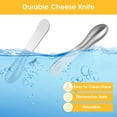 thumbnail image 6 of 2 Pcs Butter Knife Little Cheese Spreader Knives Stainless Steel Spreader Knife Set Cocktail Knives for Condiments Cheese Charcuterie Board Jam Pastry Making, 6 of 7