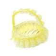 thumbnail image 5 of FVDPWYE Flower basket for weddings, woven baskets, portable, beautiful basket for flower Yellow, 5 of 9