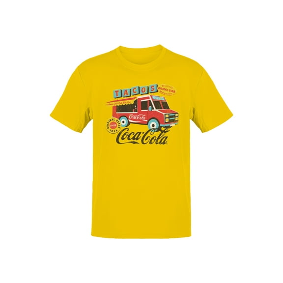 Officially Licensed Coca Cola Classic Tacos Truck Art Men's T-shirt