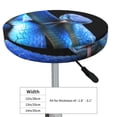 thumbnail image 3 of Kdxio Blue Viper Snake Print Stool Covers Round,Stretch Round Bar Stool Covers Washable Bar Stool Cushion Slipcover for 12-15 Inch Chair, 3 of 6