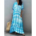 thumbnail image 3 of Robe de Plage Imprimée pour Femmes à Manches Courtes Grande Taille, 3 of 5