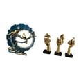 thumbnail image 5 of 3 Pieces Figurine Craft Knick Knack Resin Material Abstract Design Tabletop Decorations for Living Room Office, 5 of 8