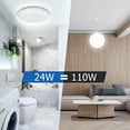 thumbnail image 3 of Lampara De Techo Sobreponer Led 24w Luminaria Plafon Blanca Estructura Blanco, 3 of 8