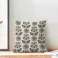 thumbnail image 3 of Vintage Floral Pillow Covers 18 x 18 Inch Set of 2 Retro Boho Brown Flower Decor Throw Pillows Rustic Indoor Outdoor Farmhouse Linen Decorative Pillowcases for Couch Bed Sofa, 3 of 6