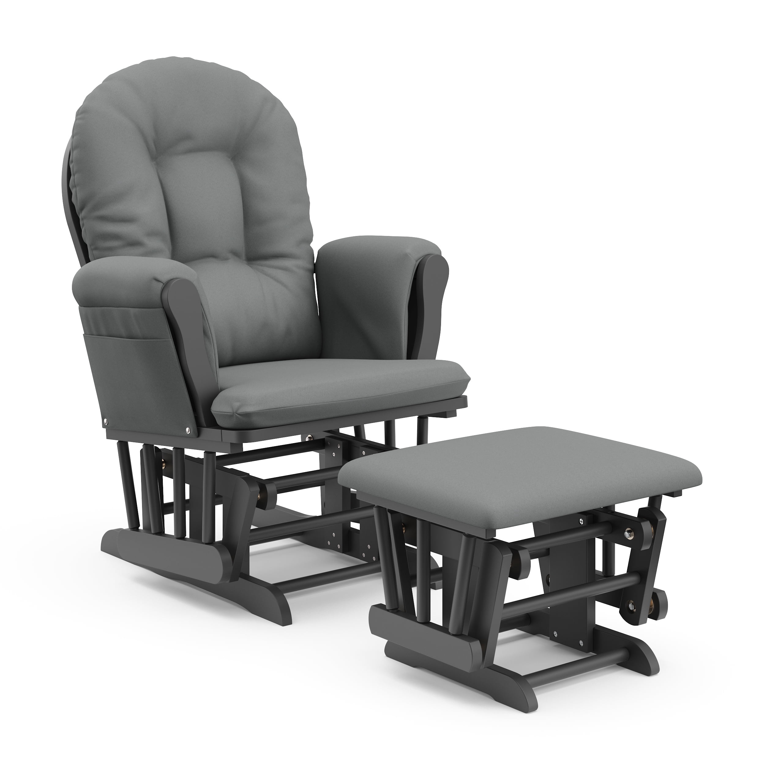gray glider with ottoman