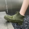 thumbnail image 4 of Mepaouo Women's Men's Rain Boots Waterproof Slip on Garden Shoes Rubber Work Ankle Booties(Green,6.5), 4 of 9
