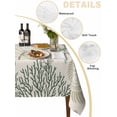 thumbnail image 2 of Sage Green Ocean Table Cloth, Coastal Grey Coral Starfish Shell Waterproof Tablecloth for Rectangle Tables, Reusable Washable Fabric Table Cover for Restaurant Kitchen Dining Tables 60"x84", 2 of 6
