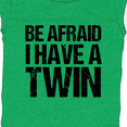 thumbnail image 4 of Inktastic Be Afraid I Have a Twin Boys or Girls Baby Bodysuit, 4 of 5