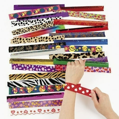 50 Cent Bracelet Assorted Slap Bracelets 9 Inches - 50 Pieces – Assorted Colors And Cool Shapes Snap Bracelet - For Boys And Girls Great Party Favors, Bag Stuffers, Gift, Prize, Piñata Fillers - By Kidsco ()