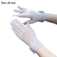 thumbnail image 2 of Guantes de seda de hielo para primavera y otoño, manoplas cortas de encaje con pantalla táctil para conducción fina de verano para mujer, 2 of 5