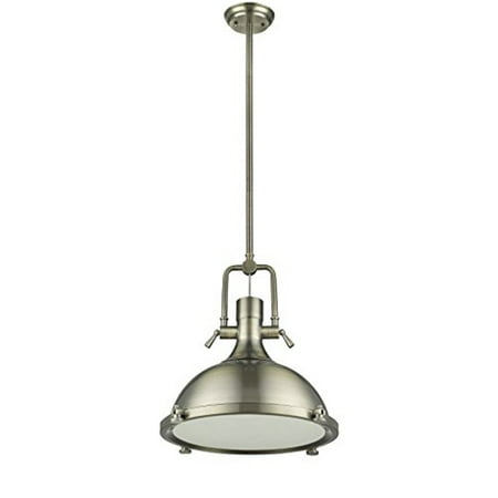 

CHLOE Lighting WALTER Industrial-style 1 Light Antique Brass Ceiling Mini Pendant 18 Shade