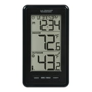 La Crosse Technology Battery-Powered LCD Wireless 2-Piece Digital Weather Thermometer Station with Hygrometer and Calendar, WS-9160U-BK-IT-CBP