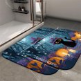 thumbnail image 2 of 1pc Black Cat in Witch Hat Absorbent Non-Slip Bathroom Thickened Flannel Rug Decor,Soft,Quick Drying,Suitable For Indoor/outdoor Use,Bathrooms,Bedrooms,Kitchens,Terrace,Laundry Rooms,16"x24", 2 of 9