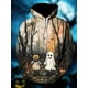 thumbnail image 5 of Sudadera con capucha con estampado 3D de calabaza fantasma para Halloween, patrón de Halloween, pareja, carnaval, fiesta de máscaras, festival, 5 of 5